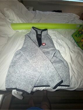 Canada Goose Heather Grey Half-Zip Sweater
